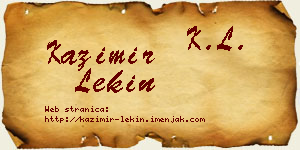 Kazimir Lekin vizit kartica